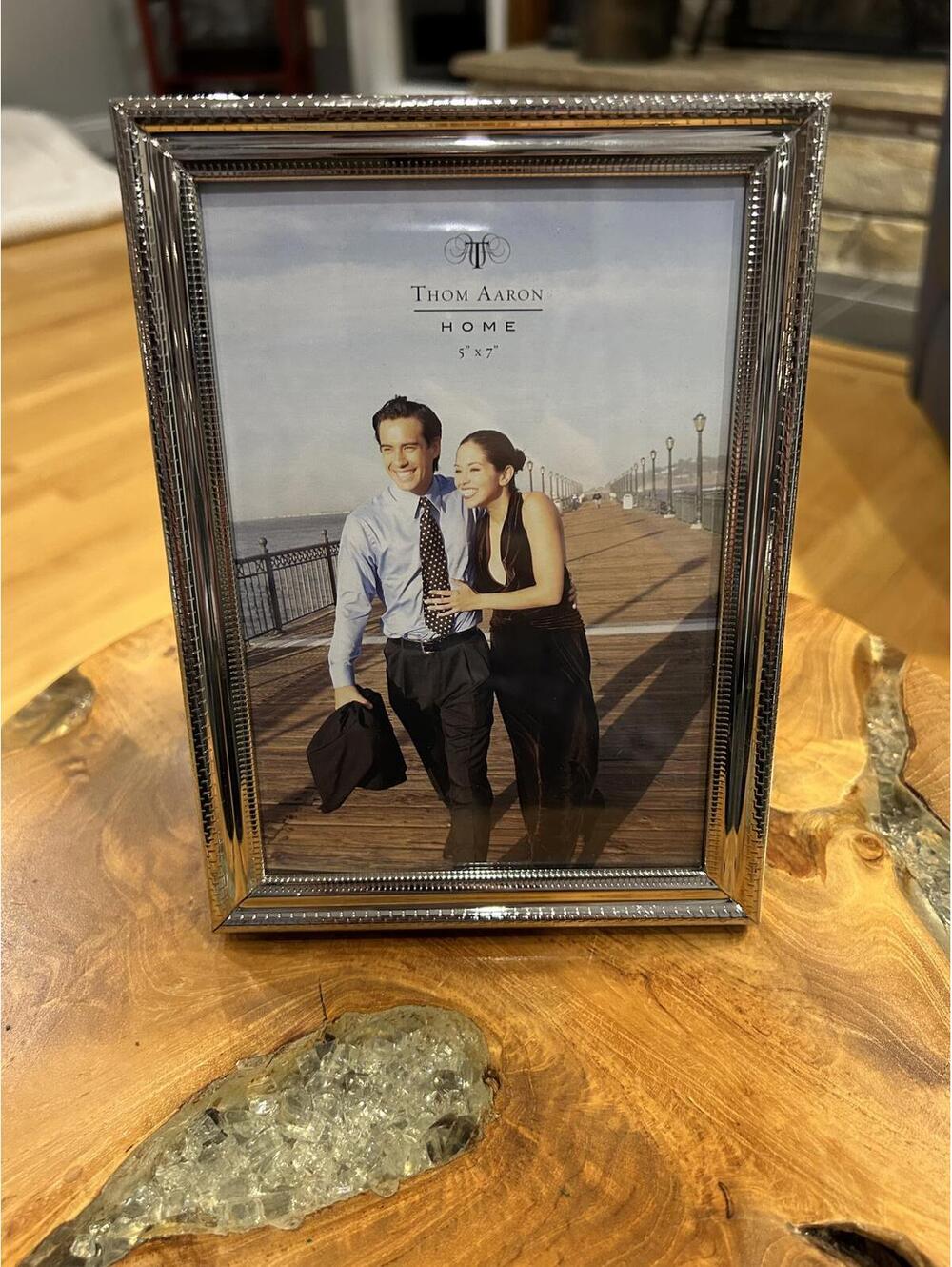 Thom Aaron Home 5x7 Silver Beaded Picture Frame